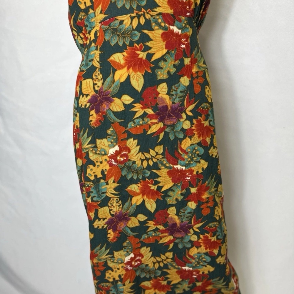 STUNNING BETSY LAUREN SIZE 9/10 MULTICOLORED FLORAL SLEEVELESS DRESS 100% Rayon - Picture 4 of 5